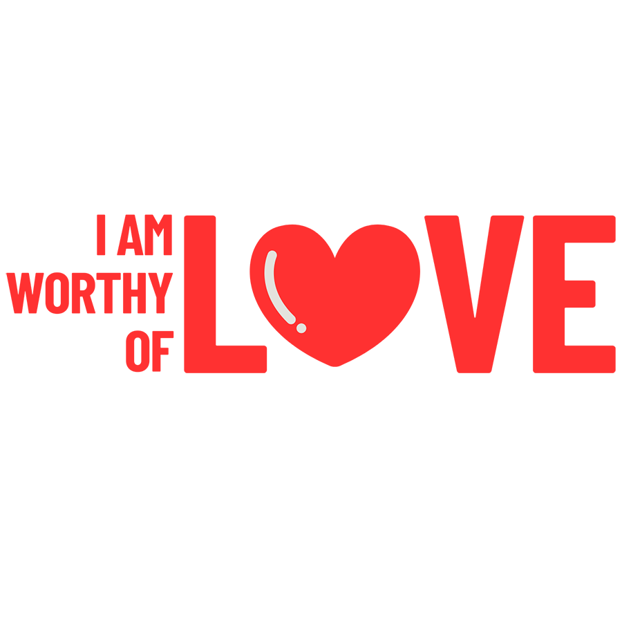 Mirror Cling | Window Cling - "I AM WORTHY OF LOVE"