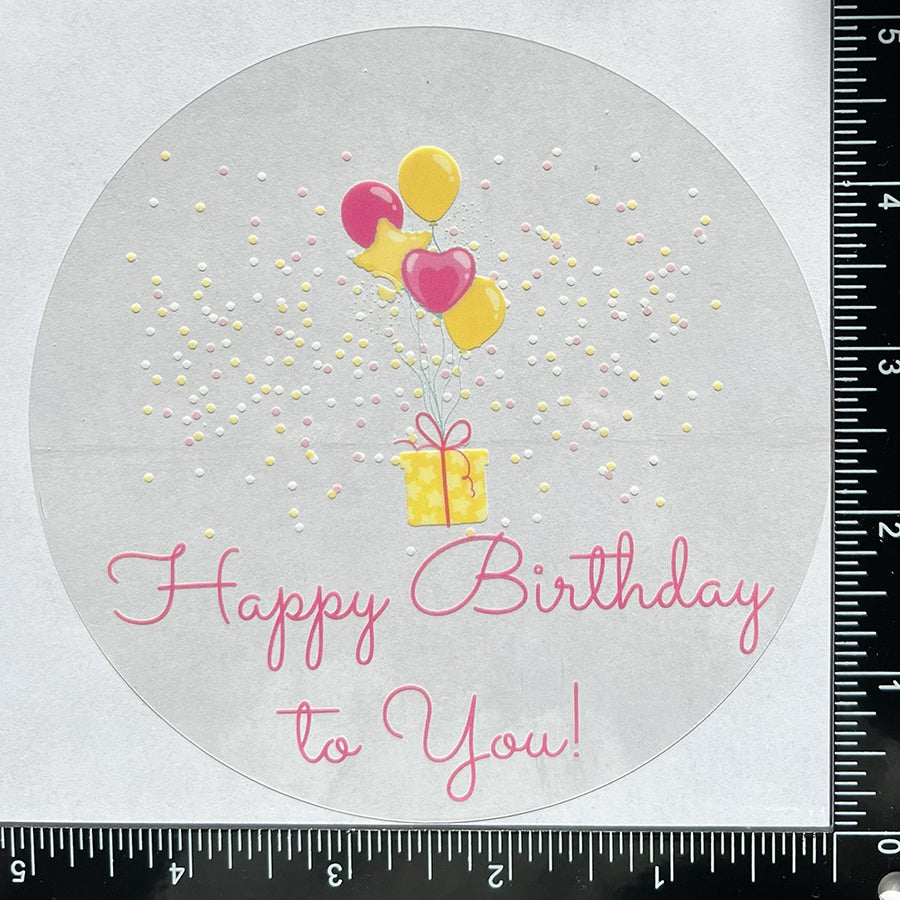 Mirror Cling | Window Cling - "Happy Birthday to You!"