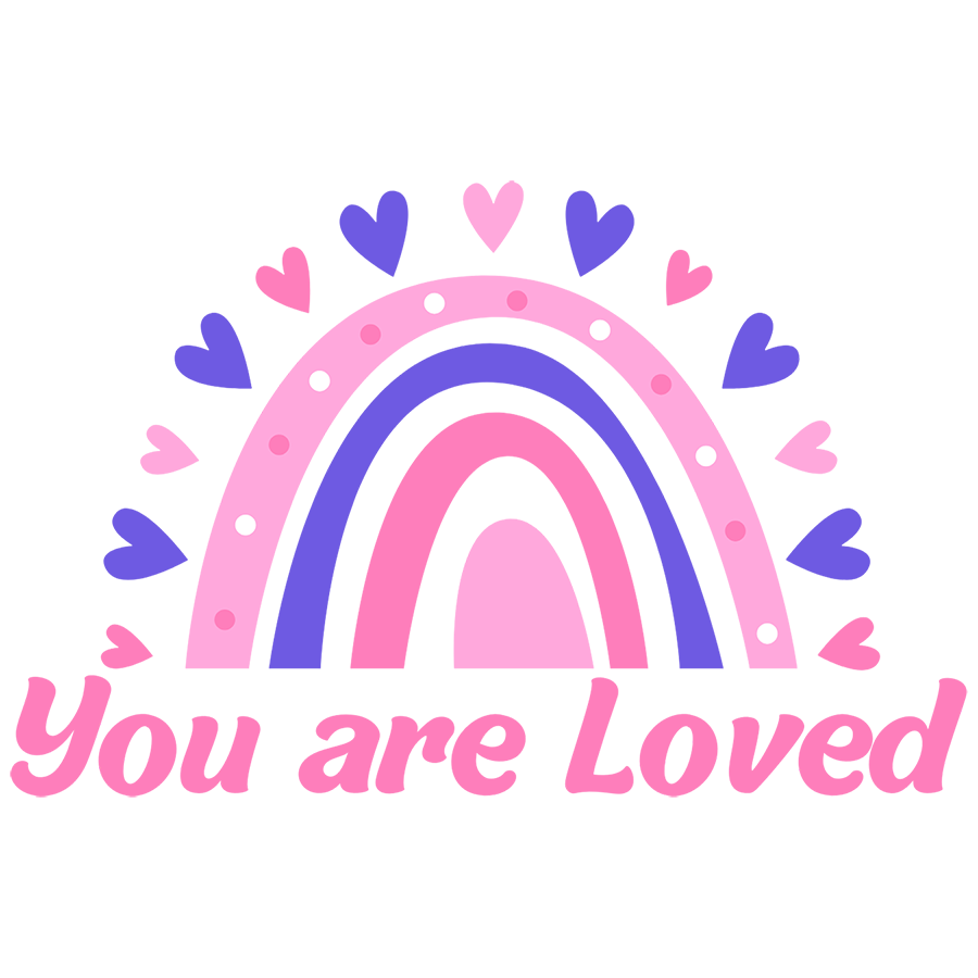 Mirror Cling | Window Cling - "You are Loved (rainbow)"