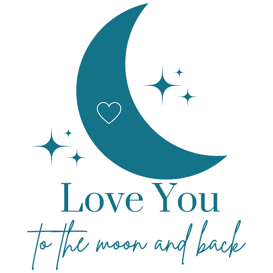 Mirror Cling | Window Cling - "Love You to the moon and back (teal)"
