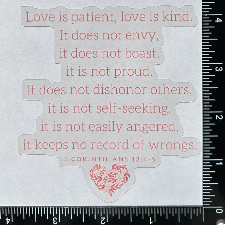 Mirror Cling | Window Cling - "Love is"