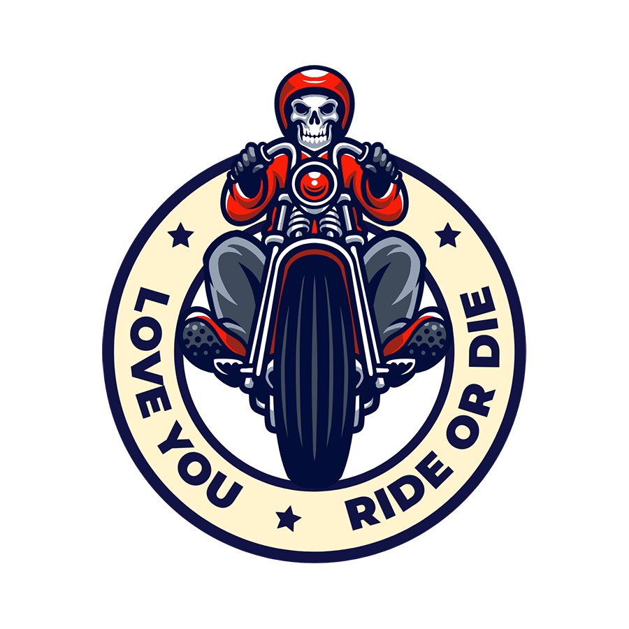 Mirror Cling | Window Cling - "LOVE YOU RIDE OR DIE"