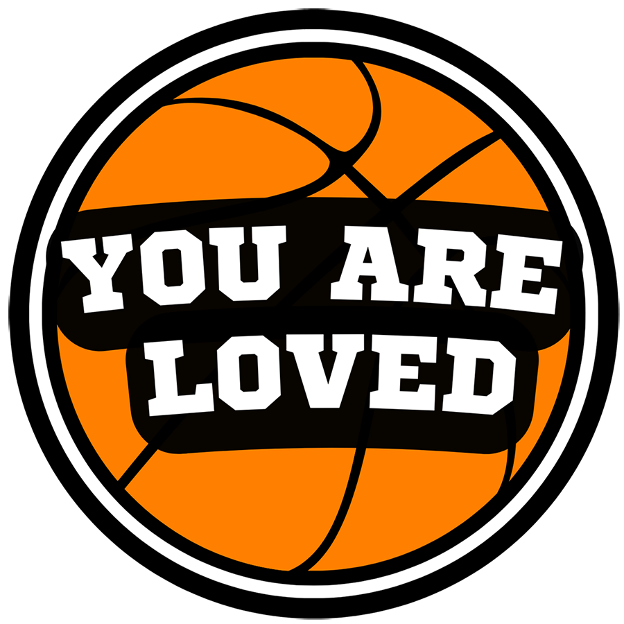 Mirror Cling | Window Cling - "YOU ARE LOVED (basketball)"