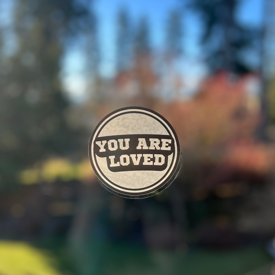 Mirror Cling | Window Cling - "YOU ARE LOVED (golf)"