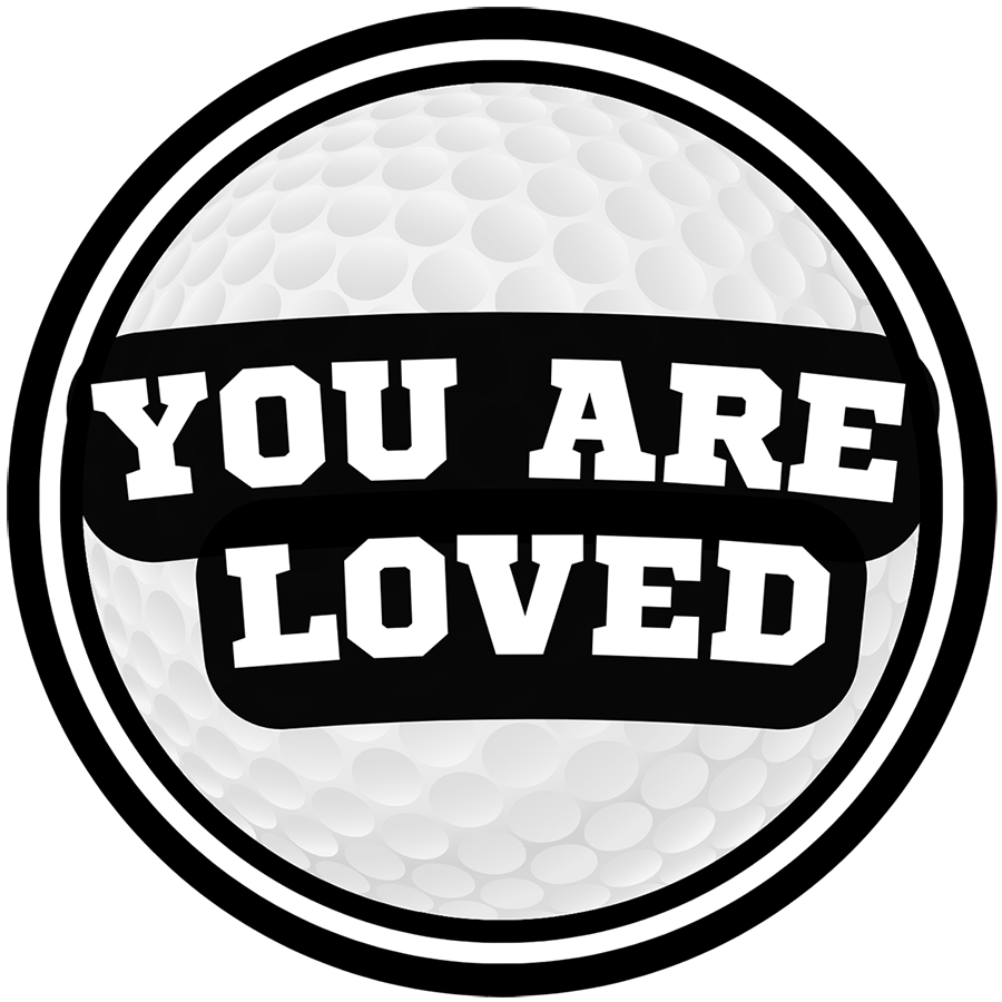 Mirror Cling | Window Cling - "YOU ARE LOVED (golf)"