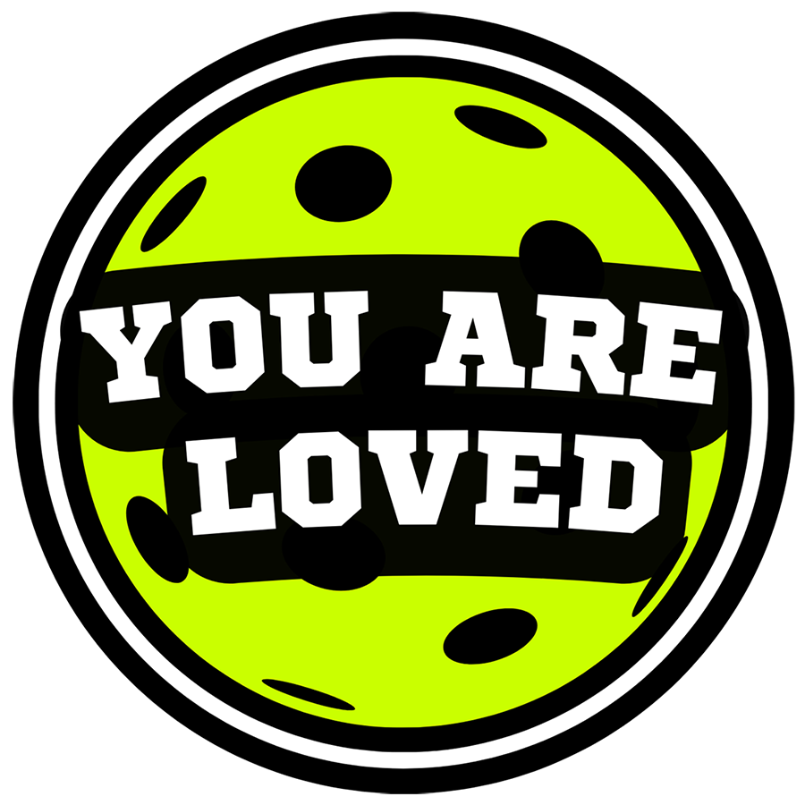 Mirror Cling | Window Cling - "YOU ARE LOVED (pickleball)"