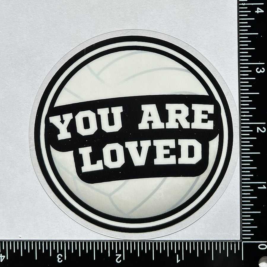 Mirror Cling | Window Cling - "YOU ARE LOVED (volleyball)"