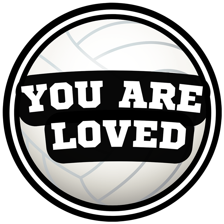 Mirror Cling | Window Cling - "YOU ARE LOVED (volleyball)"