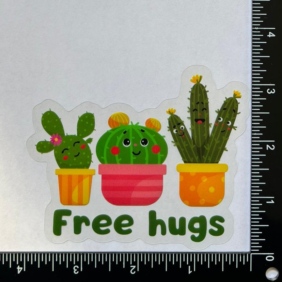 Mirror Cling | Window Cling - "Free hugs"