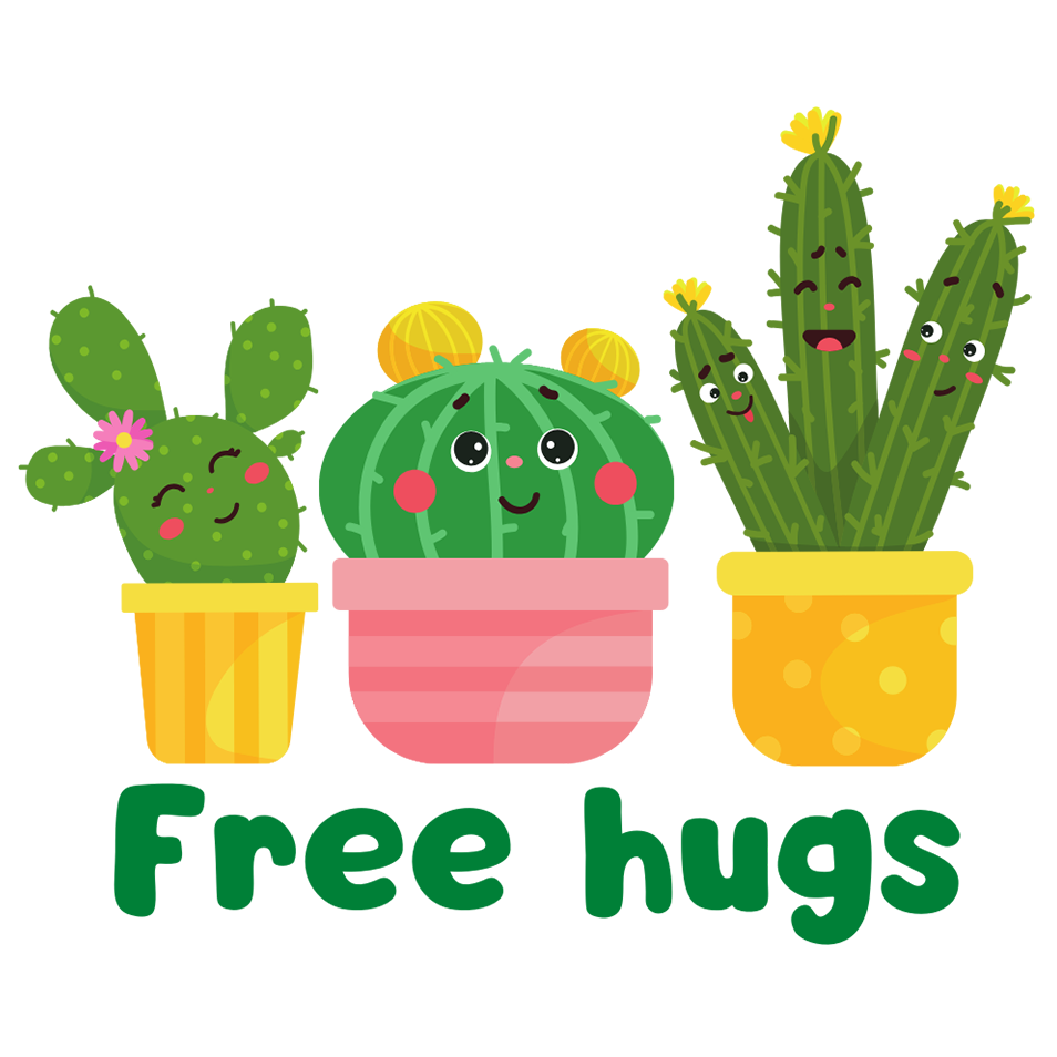 Mirror Cling | Window Cling - "Free hugs"