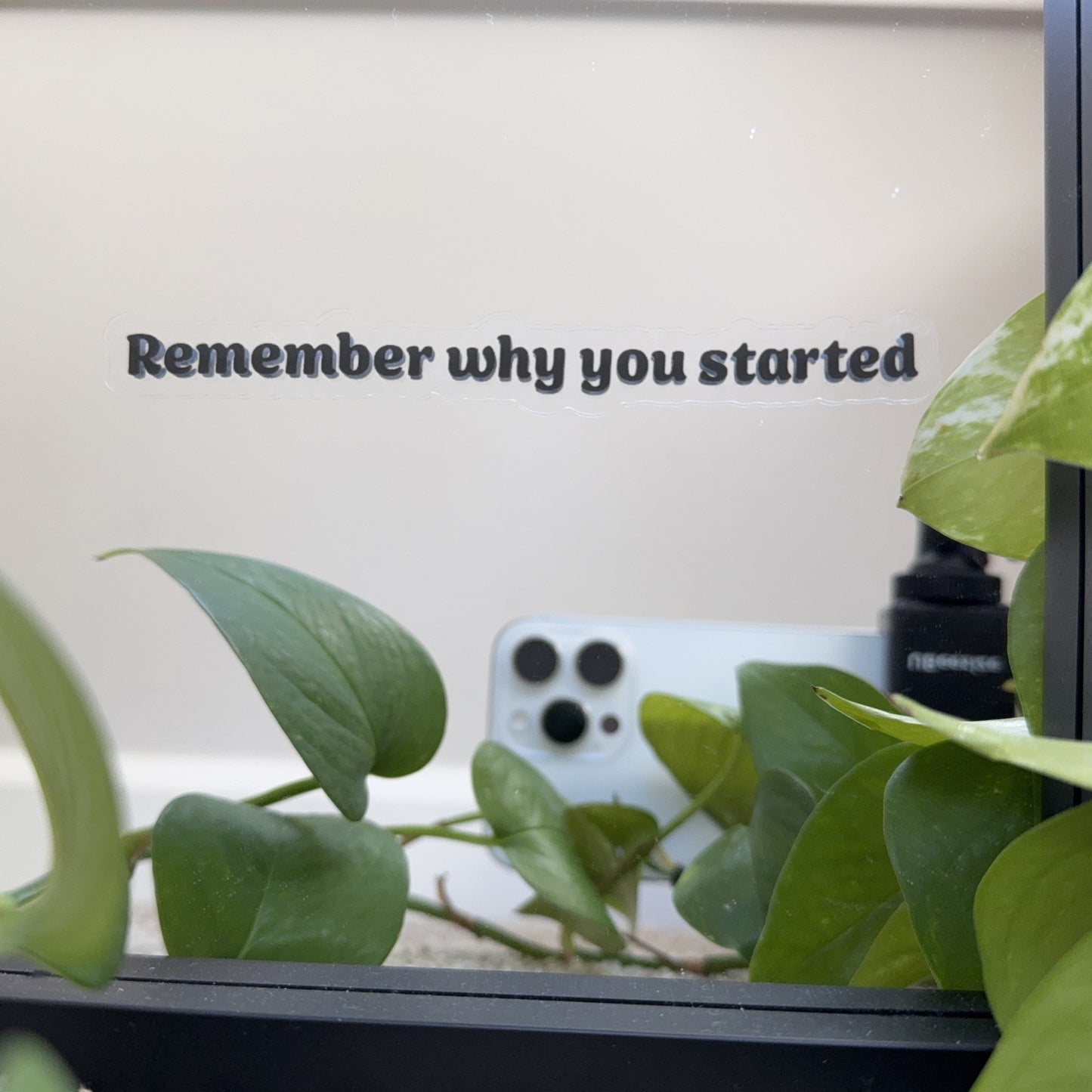 Mirror Cling | Window Cling - "Remember why you started"
