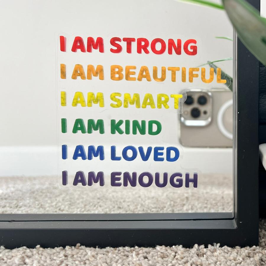 Mirror Cling | Window Cling - "I AM"