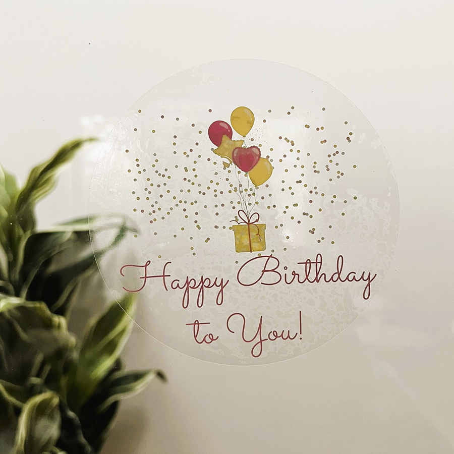 Mirror Cling | Window Cling - "Happy Birthday to You!"