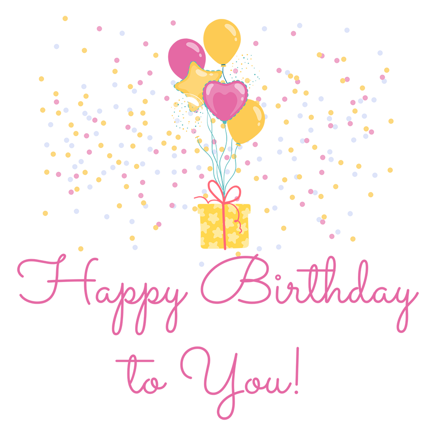 Mirror Cling | Window Cling - "Happy Birthday to You!"