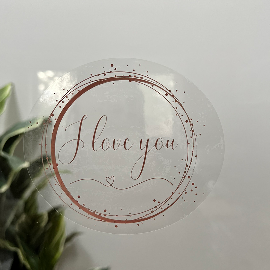 Mirror Cling | Window Cling - "I love you"