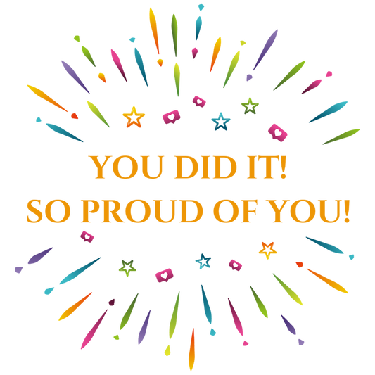 Mirror Cling | Window Cling - "You Did It!"