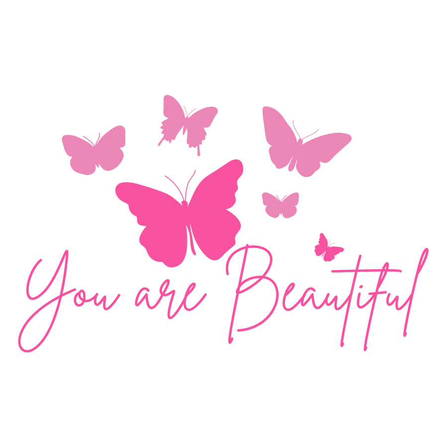 Mirror Cling | Window Cling - "You are Beautiful (butterflies)"
