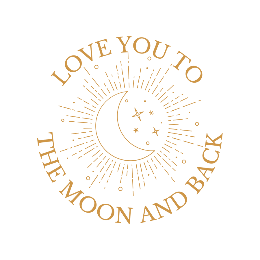 Mirror Cling | Window Cling - "LOVE YOU TO THE MOON AND BACK (gold)"