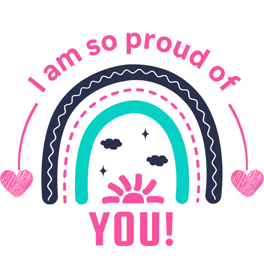 Mirror Cling | Window Cling - "I am so proud of YOU (rainbow)"