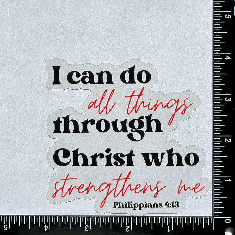 Mirror Cling | Window Cling - "I can do all things"