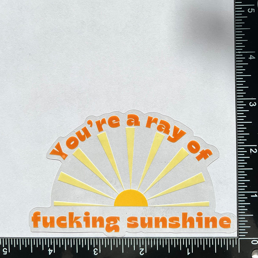 Mirror Cling | Window Cling - "You're a ray of fucking sunshine"