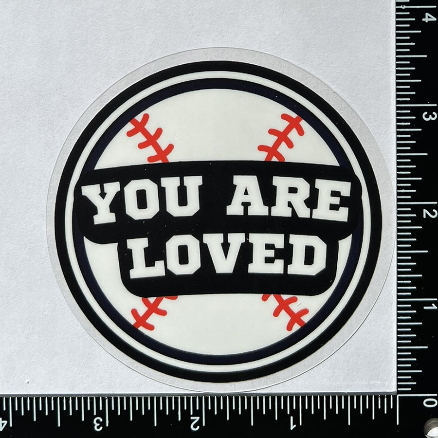 Mirror Cling | Window Cling - "YOU ARE LOVED (baseball)"