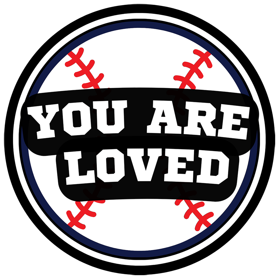 Mirror Cling | Window Cling - "YOU ARE LOVED (baseball)"