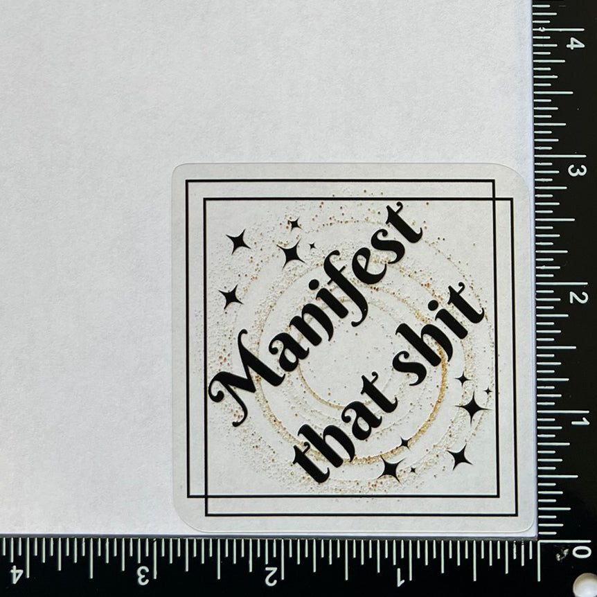 Mirror Cling | Window Cling - "Manifest that shit"