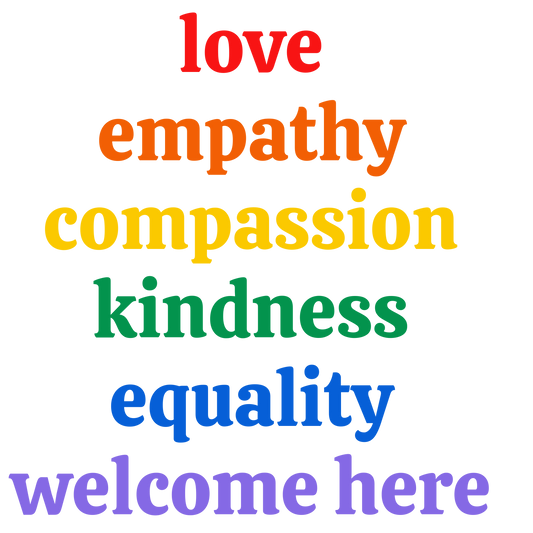 Mirror Cling | Window Cling - "love welcome here"