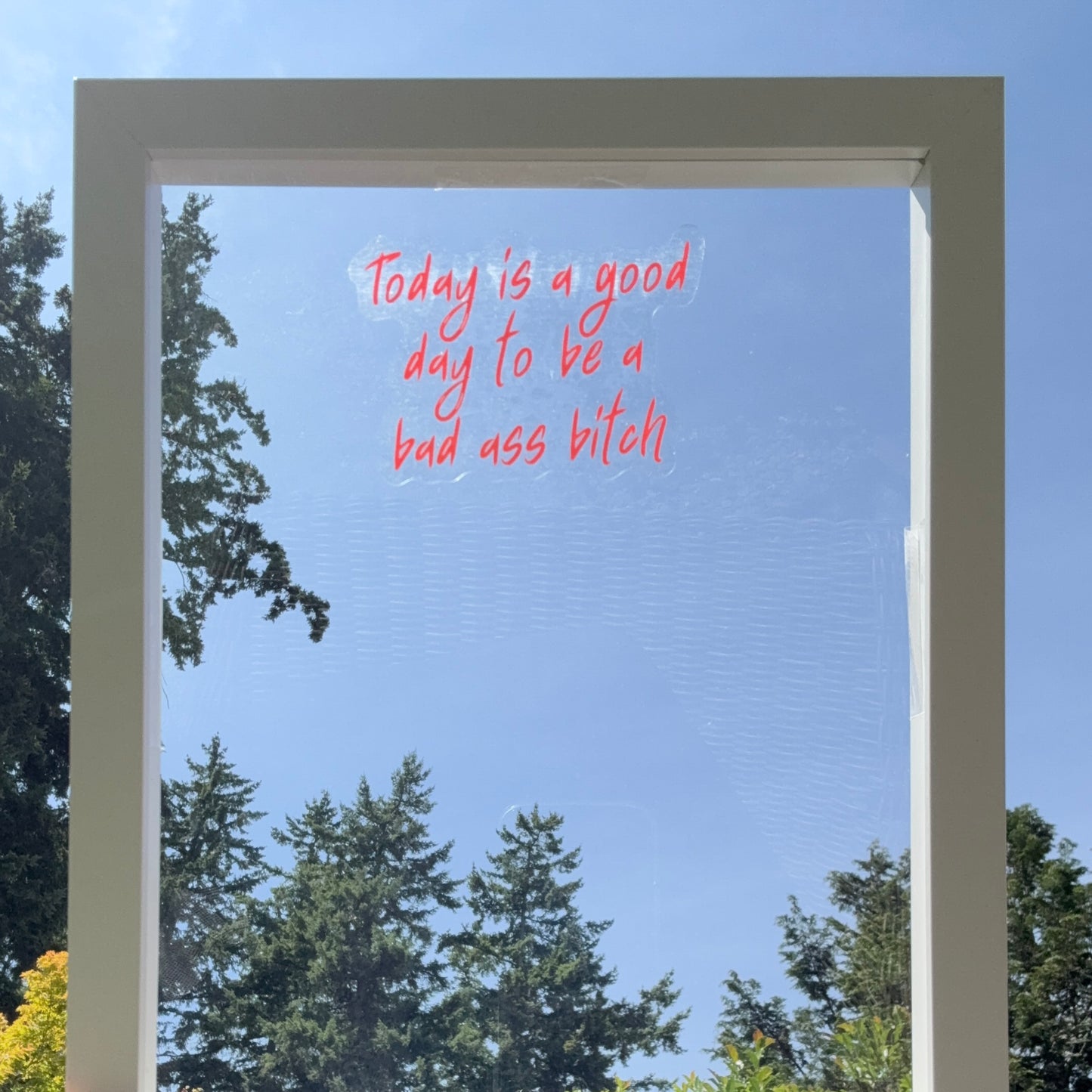 Mirror Cling | Window Cling - "Today is a good day to be a bad ass bitch" small